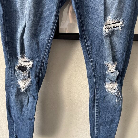 Pacsun | EUC High-Rise Ripped Ankle Jeggings in Medium Blue Size 28 - Picture 3 of 7